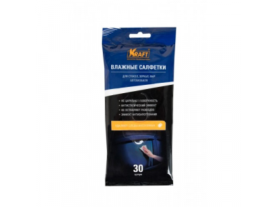 Салфетки влажные для стеклянных поверхностей 30 (шт.) от KRAFT Салфетки влажные для стеклянных поверхностей 30 (шт.)