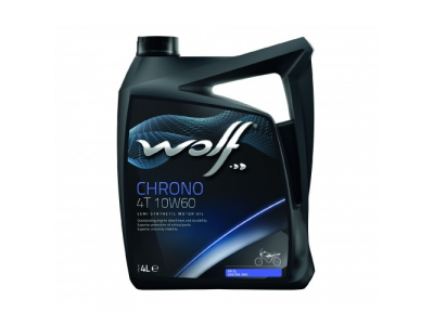 Моторное масло WOLF CHRONO 4T 10W60 4L от WOLF Моторное масло WOLF CHRONO 4T 10W60 4L