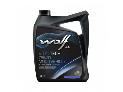 Трансмиссионное масло WOLF VITALTECH 75W80 MULTI VEHICLE 5L от WOLF Трансмиссионное масло WOLF VITALTECH 75W80 MULTI VEHICLE 5L