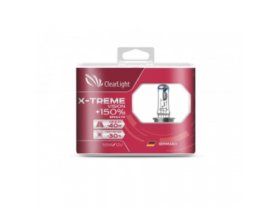 Лампа H7(Clearlight)12V-55W X-treme Vision +150% Light (2 шт.)