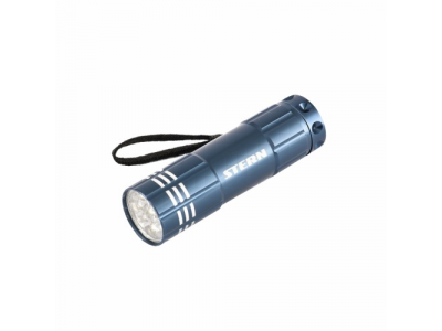 Фонарь бытовой алюминиевый, синий, 9LED, 3хААА// Stern